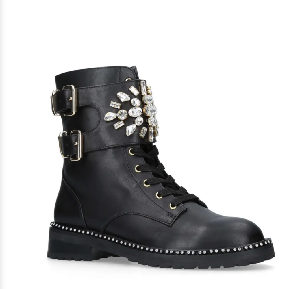 KURT GEIGER LONDON Stoop leather biker boots size 39.